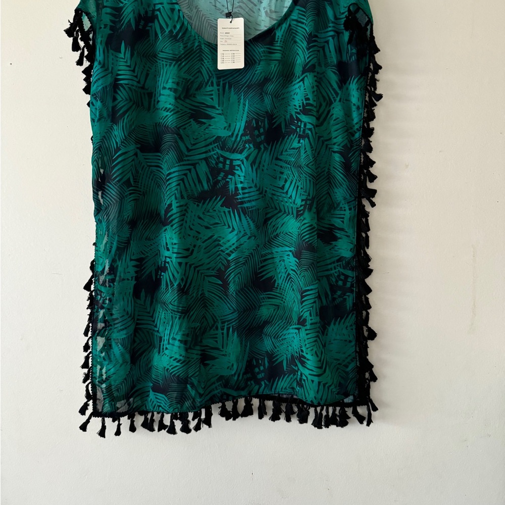 GD KEY Tropical Green Swim Cover-Up
